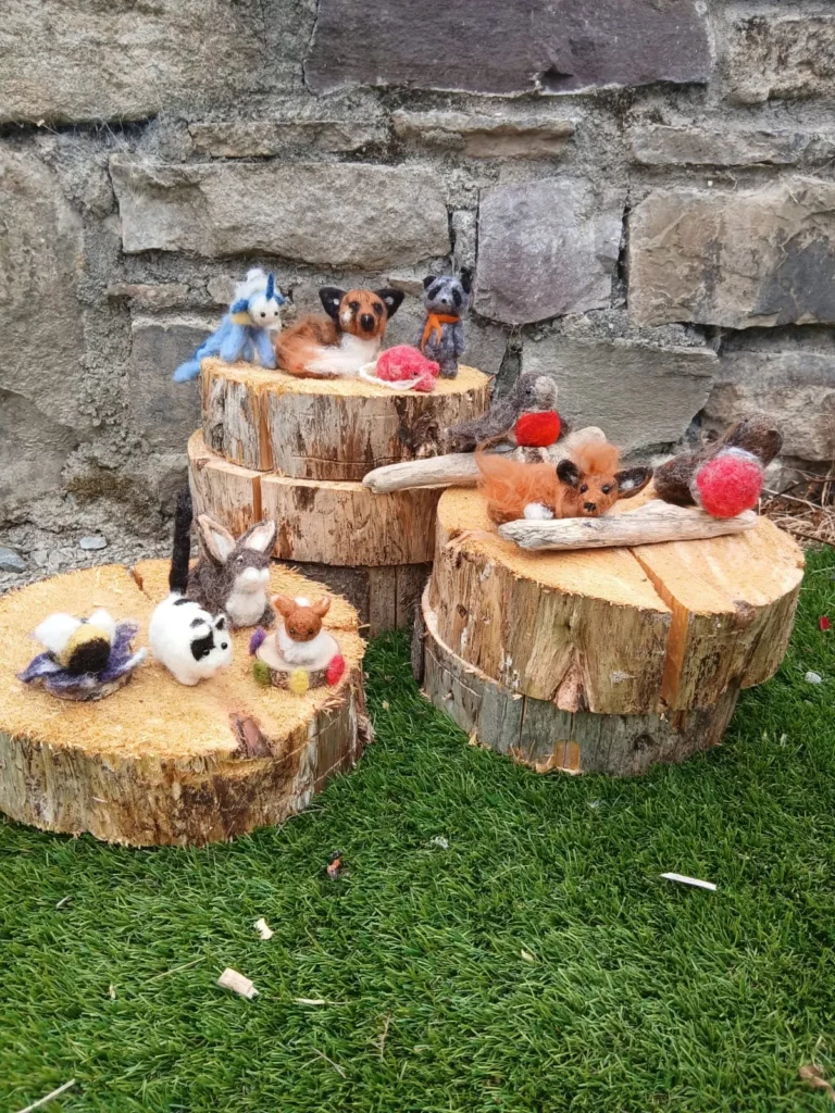 felt animals created by local Carriglea community volunteer